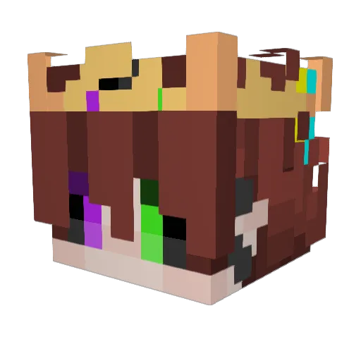 Illiogical Minecraft avatar head, 3D render