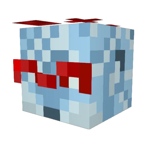 Illioroma Minecraft avatar head, 3D render