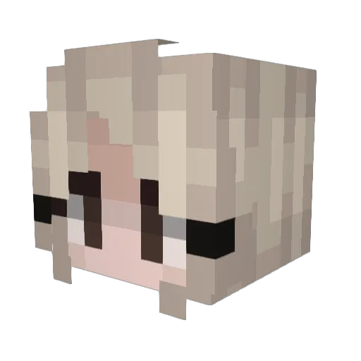 Illlylll Minecraft avatar head, 3D render