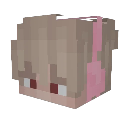 Illuates Minecraft avatar head, 3D render