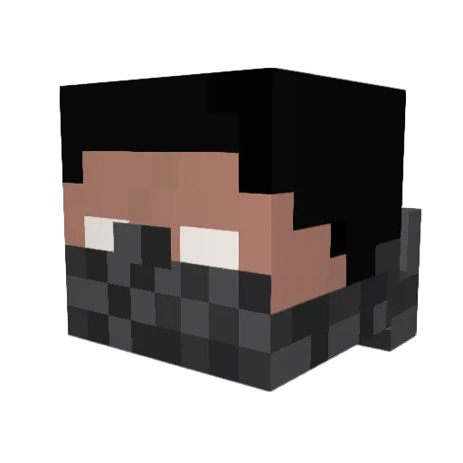 Illuminarta Minecraft avatar head, 3D render