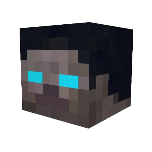 Illuminatedfr Minecraft avatar head, 3D render