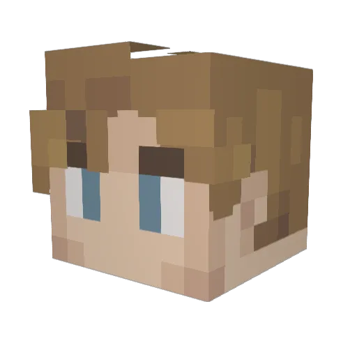 Illuminic69 Minecraft avatar head, 3D render