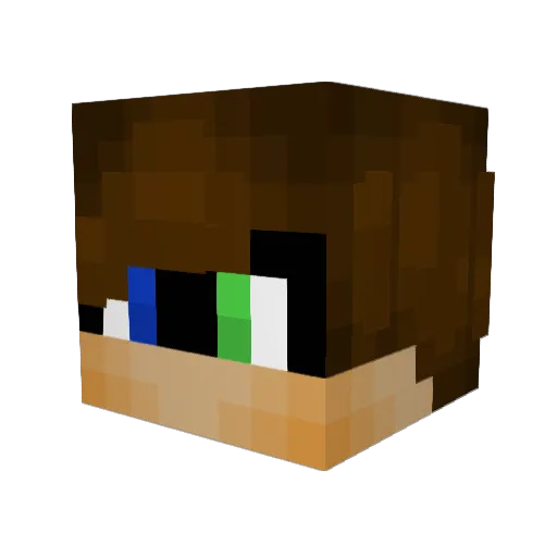 Illuminion_ Minecraft avatar head, 3D render