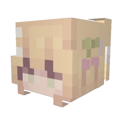 Illuminm Minecraft avatar head, 3D render