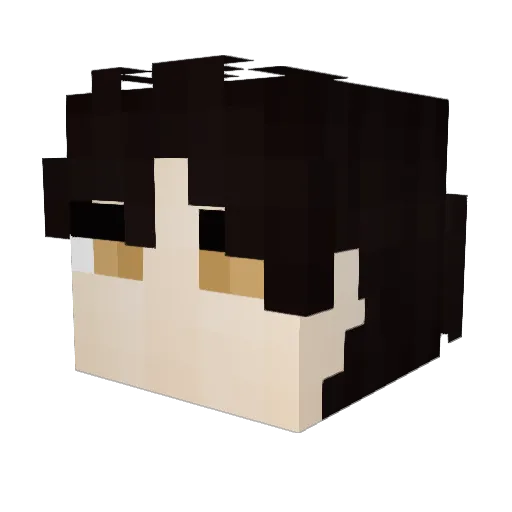 Illumn Minecraft avatar head, 3D render