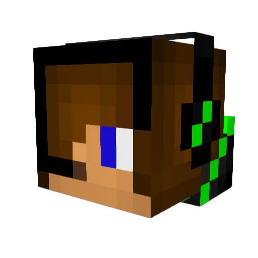IllusionTrix Minecraft avatar head, 3D render