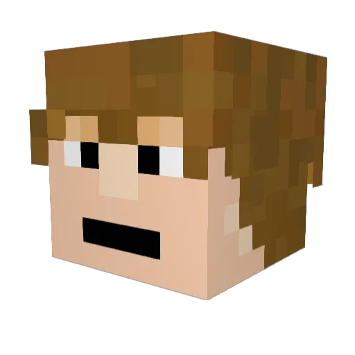 IllusionalFigure Minecraft avatar head, 3D render