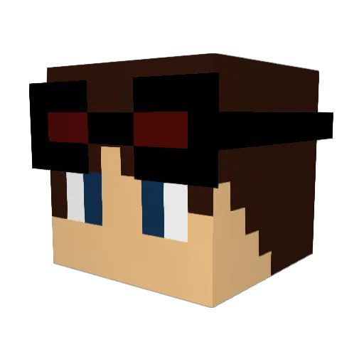 Illusionations Minecraft avatar head, 3D render