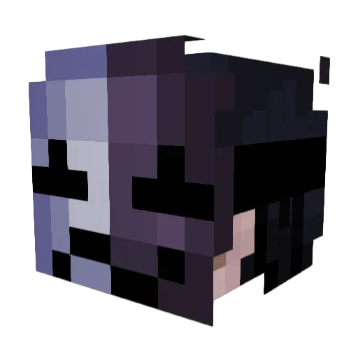 Illusivoid Minecraft avatar head, 3D render