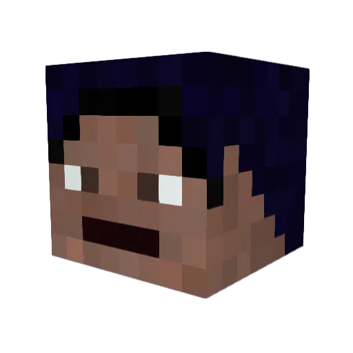 Illusory85 Minecraft avatar head, 3D render