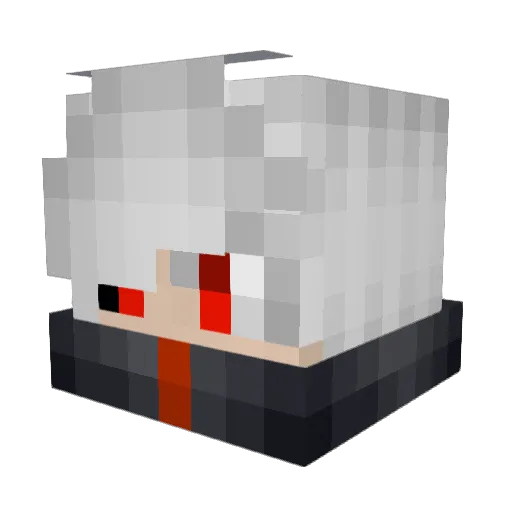 Illustrates Minecraft avatar head, 3D render