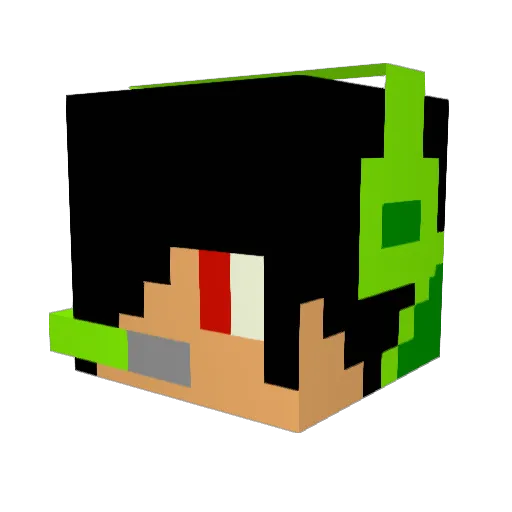 IllustrisJack Minecraft avatar head, 3D render