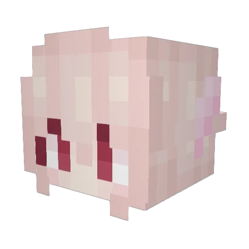 Illya133 Minecraft avatar head, 3D render