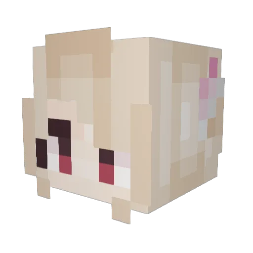 IllyaisLoli Minecraft avatar head, 3D render