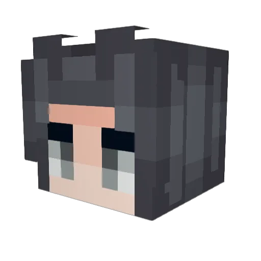 Illyaz Minecraft avatar head, 3D render