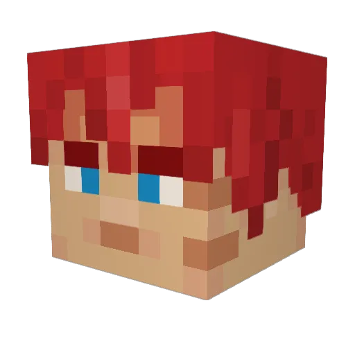 Illych Minecraft avatar head, 3D render