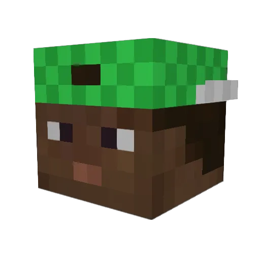 Ilmanzo Minecraft avatar head, 3D render