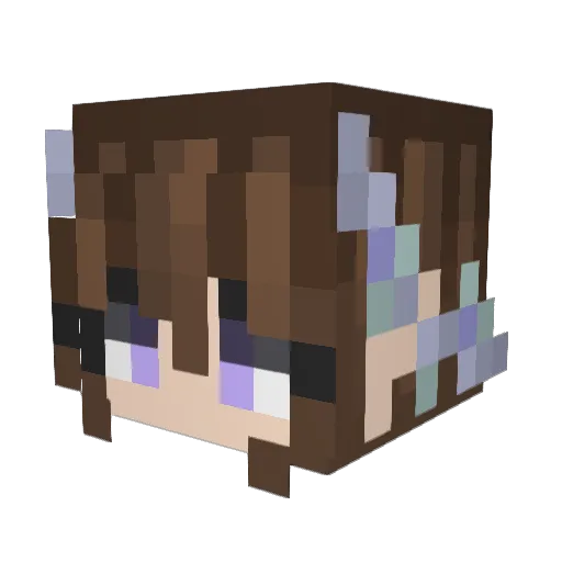 IloTea Minecraft avatar head, 3D render