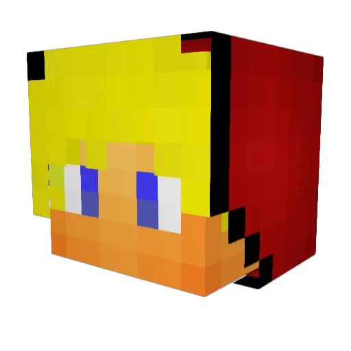 Ilocan Minecraft avatar head, 3D render