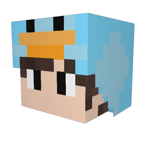IloveMonarch_ Minecraft avatar head, 3D render