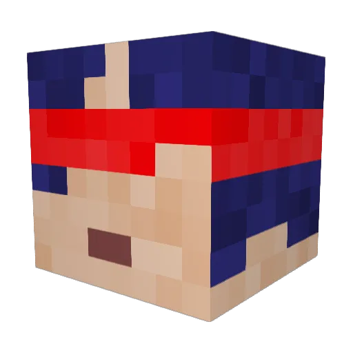 Iloveaphrodite Minecraft avatar head, 3D render