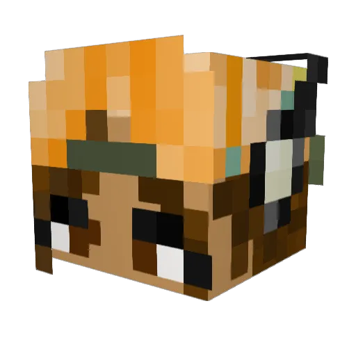 Iloveraze Minecraft avatar head, 3D render