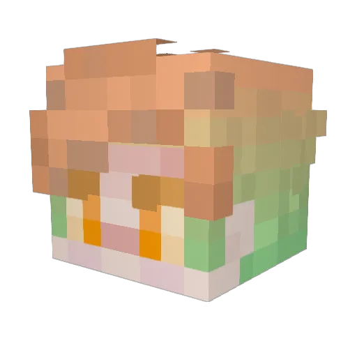 Ilovespugs Minecraft avatar head, 3D render