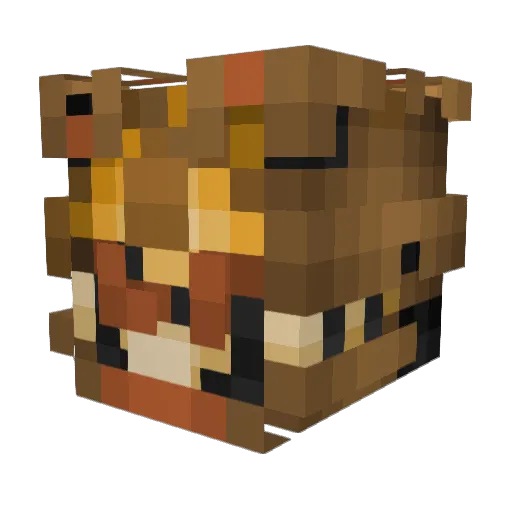 Ilovethebox Minecraft avatar head, 3D render