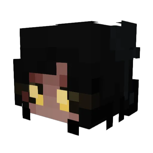 IloveyouAsh Minecraft avatar head, 3D render