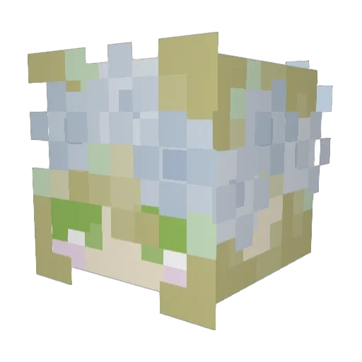 Iloveyoucandy Minecraft avatar head, 3D render