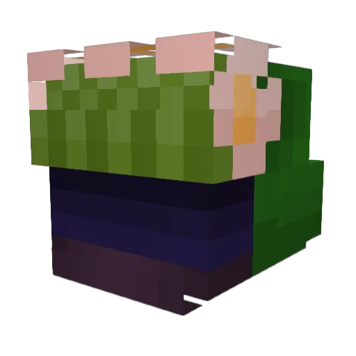 Ilpolainen Minecraft avatar head, 3D render
