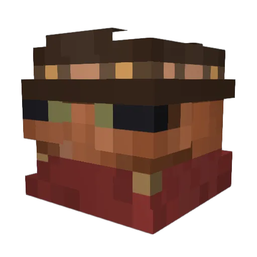 IlsaBilsa Minecraft avatar head, 3D render