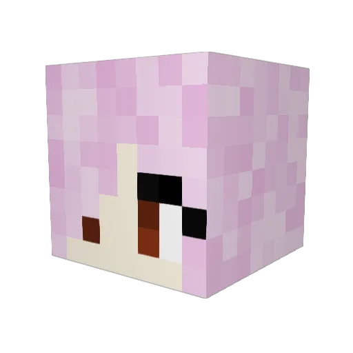 IlseKofoed Minecraft avatar head, 3D render