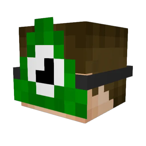 IlumiNatol Minecraft avatar head, 3D render
