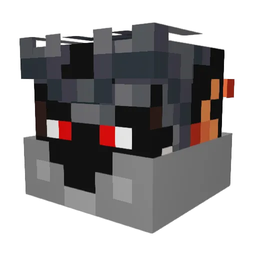 Iluminacion Minecraft avatar head, 3D render