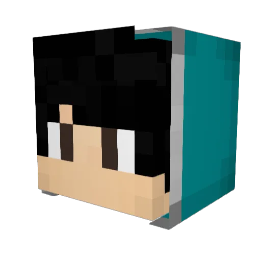 Iluminat_Bender Minecraft avatar head, 3D render