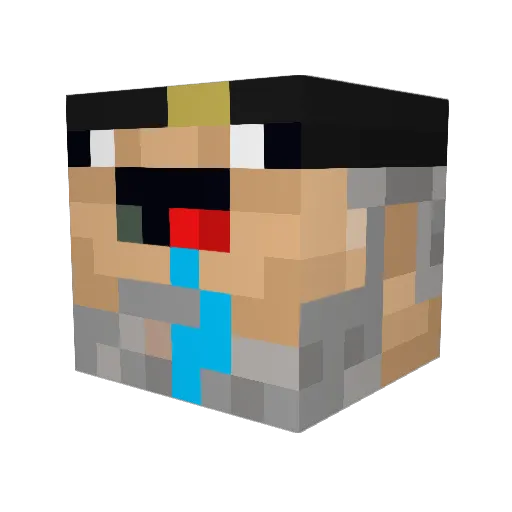 Iluminatigato Minecraft avatar head, 3D render