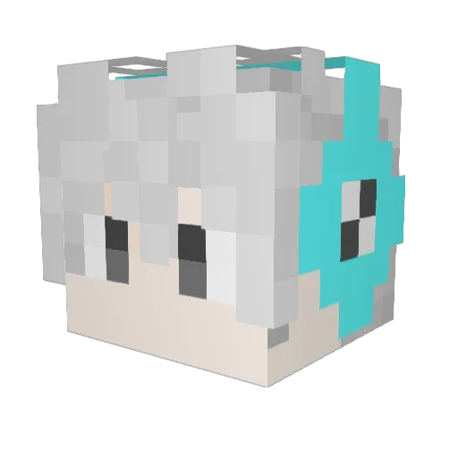 Ilunix_YT Minecraft avatar head, 3D render