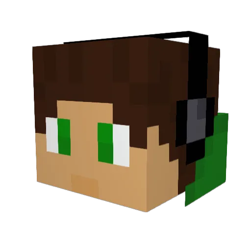 Ilushkins_s Minecraft avatar head, 3D render