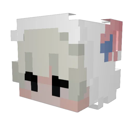IluvKatie Minecraft avatar head, 3D render