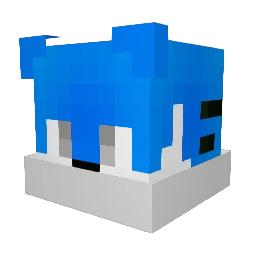 Iluveistee Minecraft avatar head, 3D render