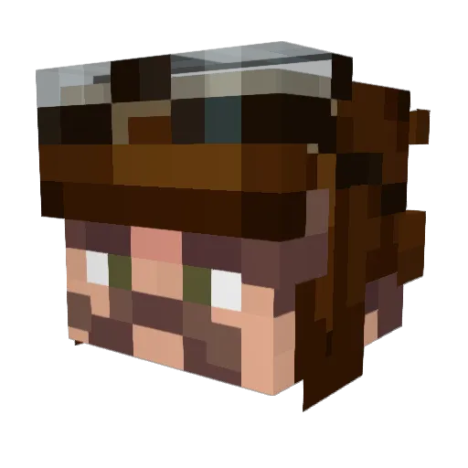 Ilver98 Minecraft avatar head, 3D render