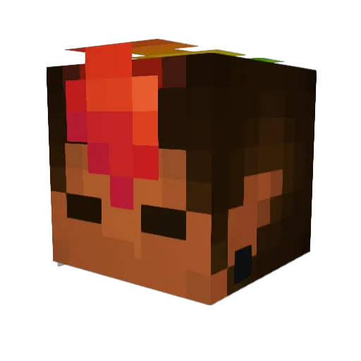 Ilves404 Minecraft avatar head, 3D render