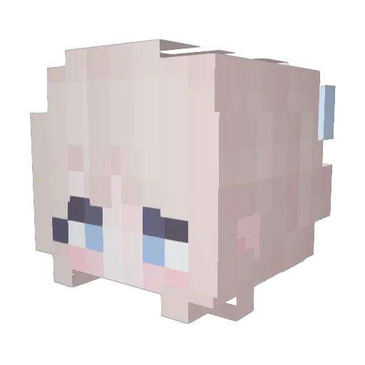Ilvira_ Minecraft avatar head, 3D render