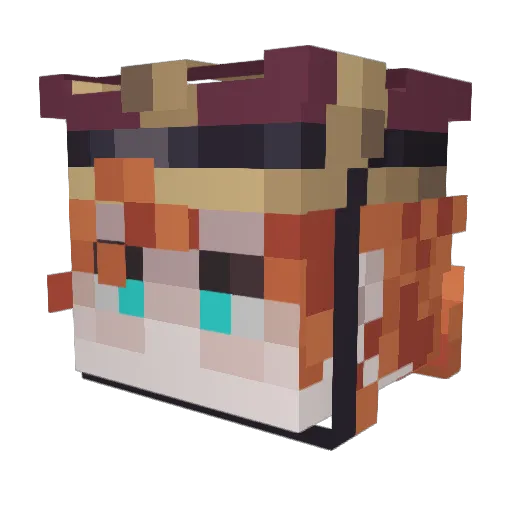 IlyDeviro Minecraft avatar head, 3D render