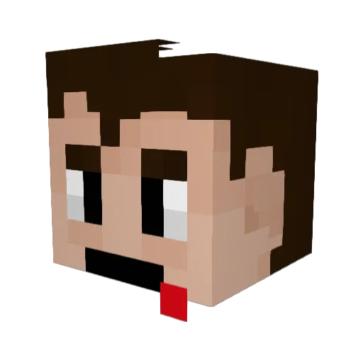 IlyDrx Minecraft avatar head, 3D render