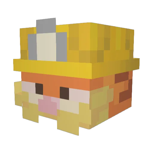 IlyGarfield Minecraft avatar head, 3D render