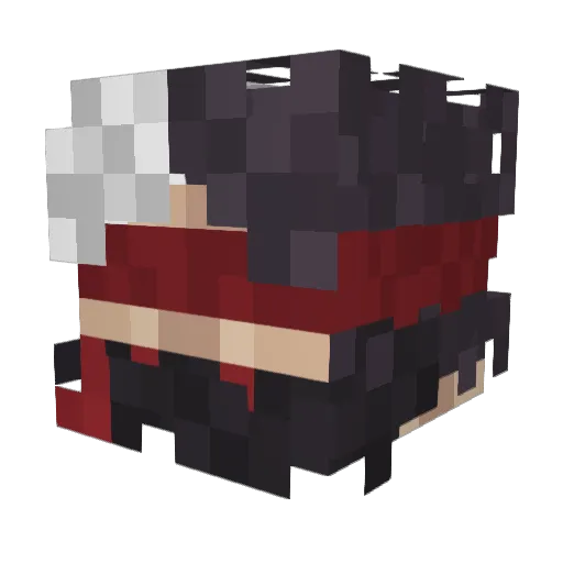 Ilyaktu Minecraft avatar head, 3D render