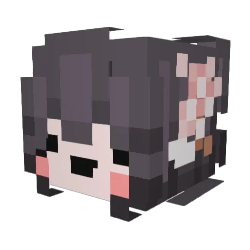 Ilyastik Minecraft avatar head, 3D render